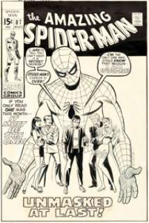 John Romita Sr. - Amazing Spider-Man #87 Cover Original Art (Marvel, 1970)....