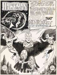 Murphy Anderson - Hawkman #18 Splash Page 1 Adam Strange Original Art (DC, 1967)....