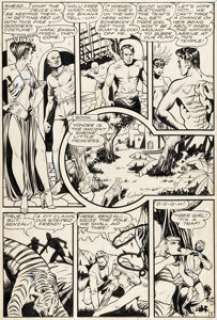 Matt Baker - Fight Comics #50 Tiger Girl Story Page 3 Original Art (Fiction House, 1947)....