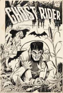 Dick Ayers | Ghost Rider #10 (A-1 No. 71) Cover Original Art (Magazine Enterprises, 1952).... | Heritage