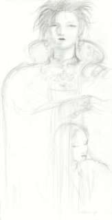 Yoshitaka Amano - The Sandman: The Dream Hunters Cover Preliminary Original Art (DC/Vertigo, 1999).