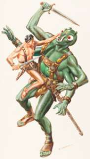 Reed Crandall John Carter of Mars Painting Original Art (c, 1960s).