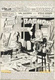 Val Mayerik Howard the Duck Annual #1 Splash Page 1 Original Art (Marvel, 1977).