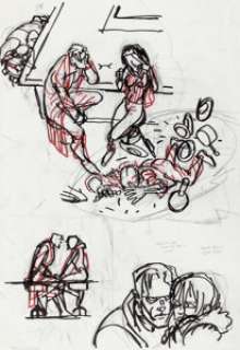 Frank Miller Sin City: Family Values Story Page 34 Preliminary Layout Original Art (Dark Horse, 1997). | Heritage