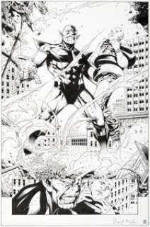 Jim Cheung and Dave Meikis Young Avengers #9 Story Page 18 Original Art (Marvel, 2005).