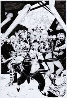 Ed Benes Birds of Prey #2 Cover Original Art (DC, 2010).