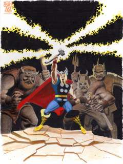 Terry Beatty - thor painting by terry beatty (2001) large & striking