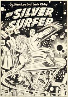 Jack Kirby and Mike Royer The Silver Surfer Graphic Novel Cover Original Art (Marvel/Simon and Schuster, 1978).