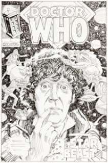 Dave Gibbons Doctor Who #1 Back Cover Original Art (Marvel, 1984).