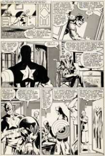 John Byrne and Joe Rubinstein Captain America #254 Story Page 13 Original Art (Marvel, 1981).