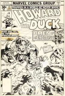 Gene Colan and Tom Palmer Howard the Duck #13 Cover Original Art (Marvel, 1977).