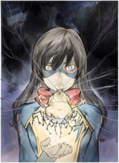 Peach Momoko Ms. Marvel: Mutant Menace #2 Variant Cover Original Art (Marvel, 2024).