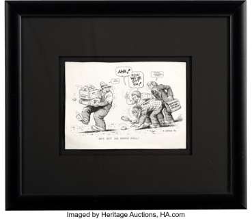 Robert Crumb - "He’s Got His Hands Full!" Illustration Original Art (1980). | Heritage