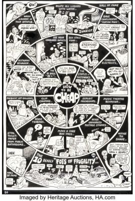 Joe Matt Drawn & Quarterly #6 Peepshow Back Cover Illustration Original Art (Drawn & Quarterly, 1991).