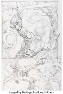 Rob Liefeld X-Force #1 Shatterstar Story Page 14 Original Art (Marvel, 2004).