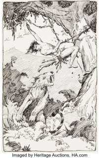 Roy G. Krenkel Land of Terror Page 56 Illustration Original Art (Canaveral Press, 1963). | Heritage