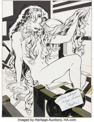 Adam Hughes The New Titans #93 Starfire Double Splash Page 16-17 Original Art (DC, 1992). (Total: 2 Original Art)