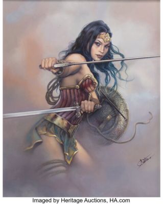 Arantza Sestayo - Wonder Woman Painting Original Art (undated).