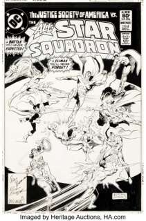 Rich Buckler and Dick Giordano All-Star Squadron #4 Cover Original Art (DC, 1981).