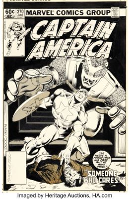 Mike Zeck and John Beatty Captain America #270 Cover Original Art (Marvel, 1982). | Heritage