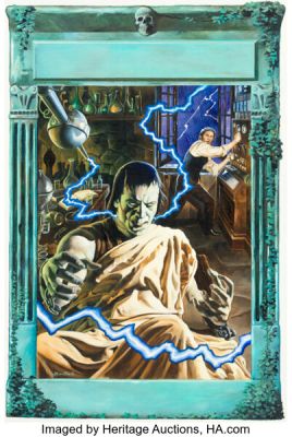 John Bolton Marvel Classics Comics Series: Frankenstein (nn) Cover Painting Original Art (Marvel/Fisher-Price, 1984). | Heritage