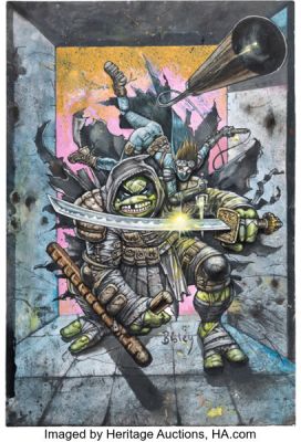 Simon Bisley TMNT: The Last Ronin #5 Variant Cover Original Art (IDW, 2022). | Heritage