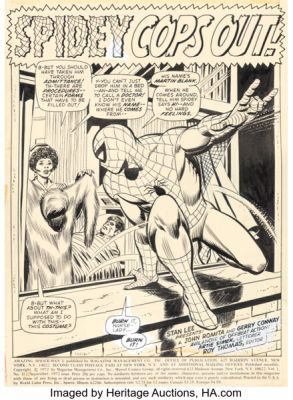 John Romita Sr. The Amazing Spider-Man #112 Splash Page 1 Original Art (Marvel, 1972). | Heritage