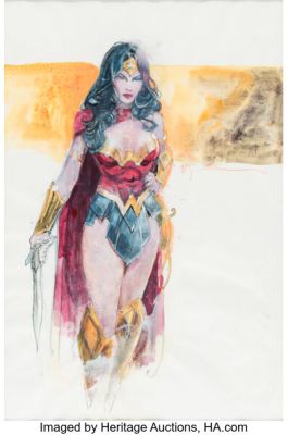 Bill Sienkiewicz - Wonder Woman Illustration Original Art (undated). | Heritage