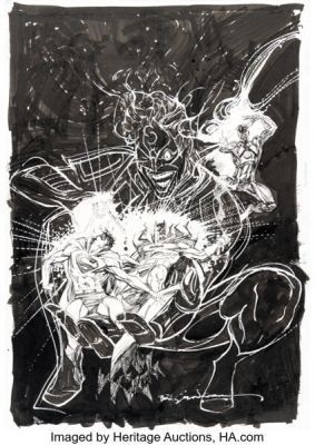 Bill Sienkiewicz Action Comics #784 Cover Preliminary Original Art (DC, 2001). | Heritage