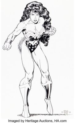 Arthur Adams - Wonder Woman Illustration Original Art (1993). | Heritage