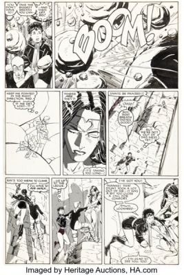 Paul Smith and Bob Wiacek X-Men / Alpha Flight #2 Story Page 7 Original Art (Marvel, 1986). | Heritage