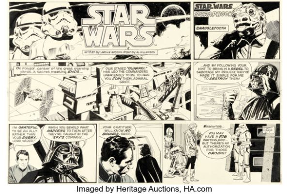 Al Williamson Star Wars Sunday Comic Strip Original Art dated 6-7-81 (LA Times Syndicate, 1981). | Heritage
