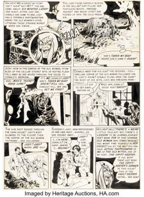 Wally Wood Tales from the Crypt #25 "Judy, You’re Not Yourself Today!" Story Page 7 Original Art (EC, 1951). | Heritage