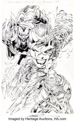 Jim Lee and Scott Williams "Killer Instinct" Promotional Illustration Original Art (Image, 1993). | Heritage