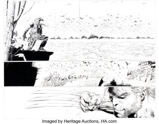 Marc Silvestri and Joe Weems New X-Men #153 Double Page Spread 18-19 Original Art (Marvel, 2004). | Heritage