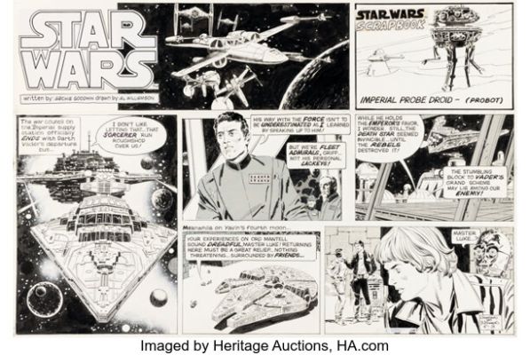 Al Williamson Star Wars Sunday Comic Strip Original Art dated 5-3-81 (LA Times Syndicate, 1981). | Heritage