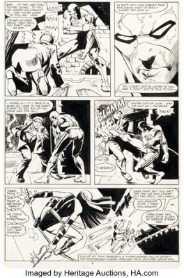 Frank Miller and Klaus Janson Daredevil #168 Elektra First Appearance Story Page 4 Original Art (Marvel, 1981). | Heritage