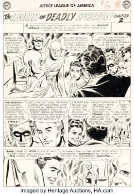 Mike Sekowsky and Bernard Sachs Justice League of America #16 Story Page 13 Original Art (DC, 1962). | Heritage