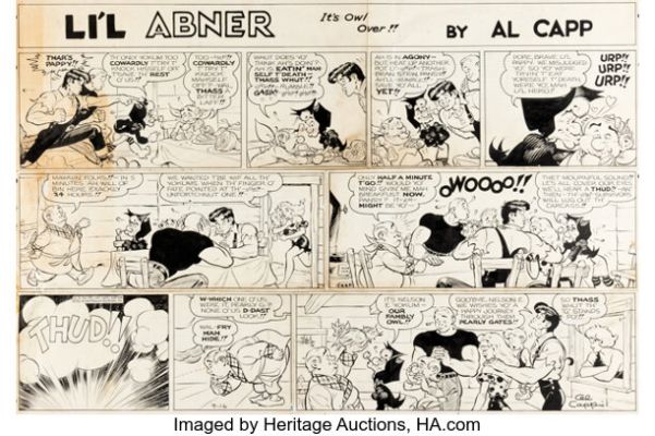 Al Capp Li’l Abner Sunday Comic Strip Original Art 9-16-1956(United Feature Syndicate, 1956). | Heritage