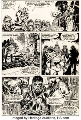 Mike Ploog Frankenstein #6 Story Page 10 Original Art (Marvel, 1973). | Heritage