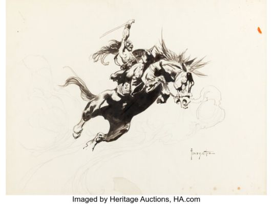 Frank Frazetta Kubla Khan Plate 5 Illustration Preliminary Original Art (1975). | Heritage
