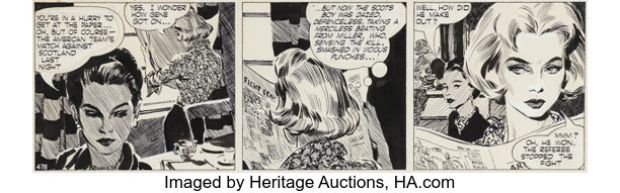 David Wright Carol Day # 478 Daily Comic Strip Original Art (London Daily Mail, 1958). | Heritage