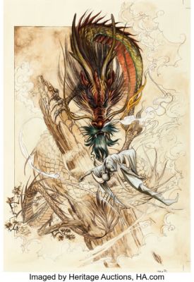 Emmanuel Civiello La Dynastie des Dragons: La Colère de Ying Long #1 Splash Page Original Art (Delcourt, 2010).