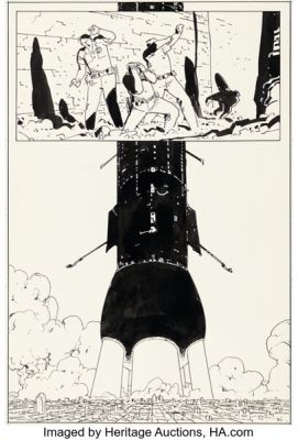 Jean Giraud (Moebius) Silver Surfer, Parable #1 Story Page 6 Original Art (Marvel/Epic, 1988). | Heritage