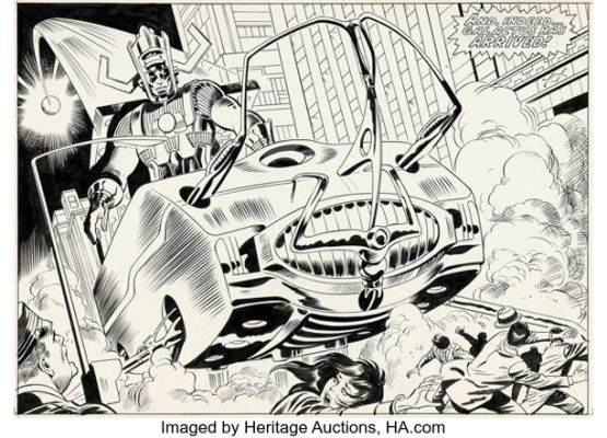 John Buscema and Mike Esposito Thor #226 Double Splash Pages 8-9 Original Art (Marvel, 1974). | Heritage