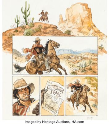 Enrico Marini Sur La Piste de Blueberry #0 Complete 8-Page Story Original Art (Dargaud, 2025). (Total: 8 Original Art) | Heritage