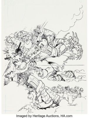 Sergio Aragonés, The Mighty Magnor #1 Cover Original Art (Malibu, 1993). | Heritage