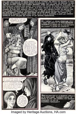 Georges Pichard Une Vie des Saints, Sainte Elisabeth de Hongrie Illustration Original Art (c. 1977). | Heritage