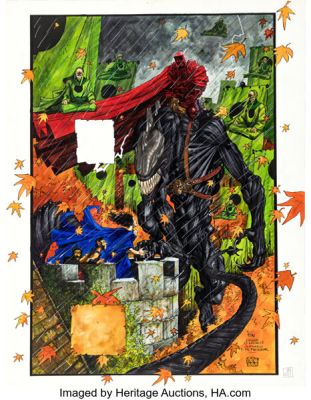 Olivier Ledroit Chroniques de la Lune Noire, La Marque des Démons #3 Splash End Page 44 Original Art (Zenda, 1991). | Heritage