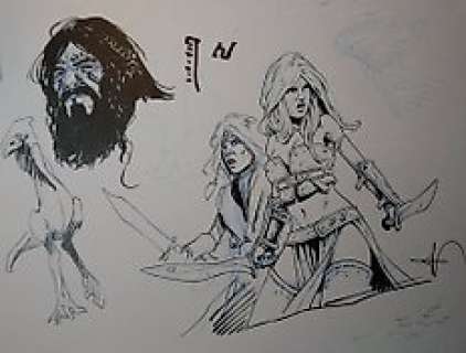 Pellet, Philippe | Pellet, Philippe - Dessin original - Recherches de personnages | Catawiki